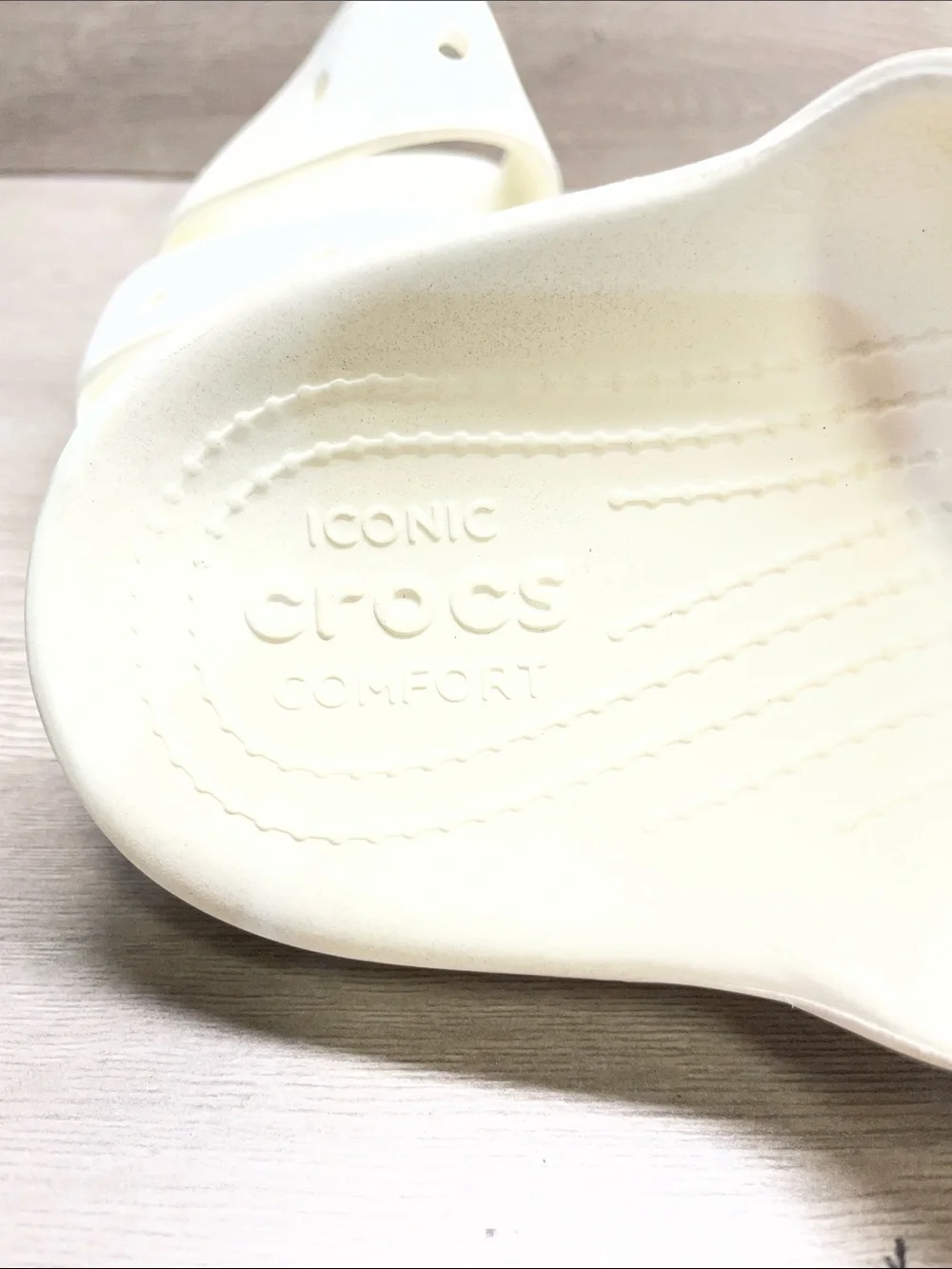 CROCS White Dual-Strap Slide Sandals #1061